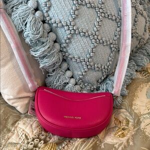 Michael Kors Pink Crossbody Saddle Bag